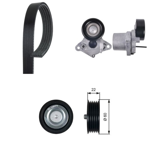 Aux belt kit ribbed - belt,