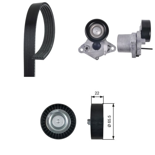 Aux belt kit ribbed - aux, +